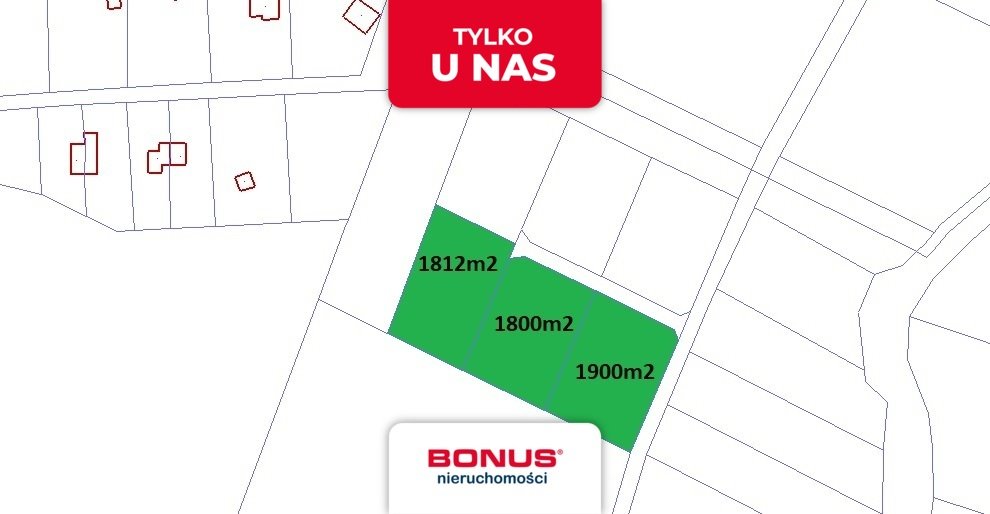 Działka 5975 m² z możliwością podziału i własną drogą. Emów  5 975m2 Foto 1