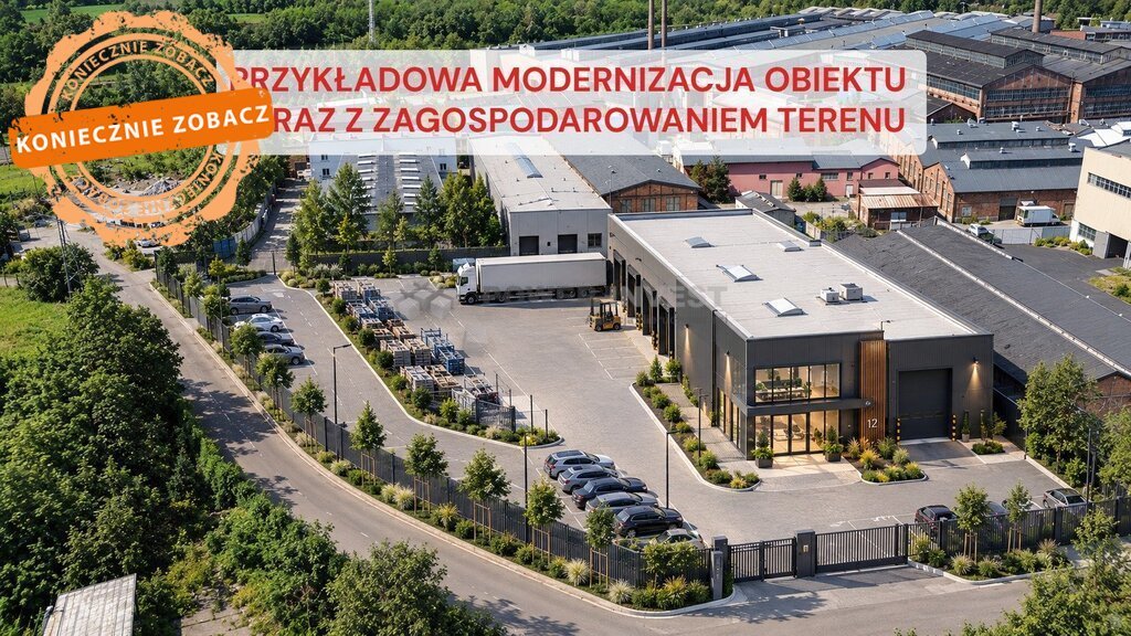 Magazyn 1052 m² w Gliwicach (blisko dróg) z potencjałem Gliwice, Łabędy  1 052m2 Foto 1