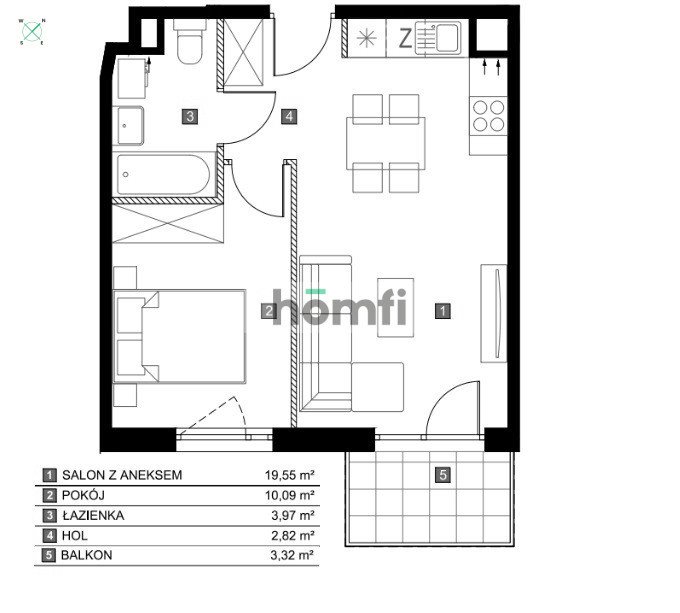 Mieszkanie dwupokojowe na sprzedaż Wrocław, Tarnogaj, Tarnogaj, Międzyleska  36m2 Foto 14