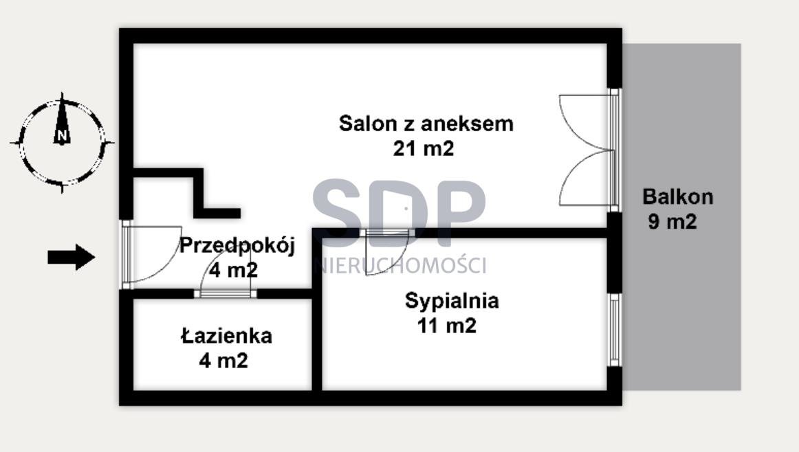 Mieszkanie dwupokojowe na sprzedaż Wrocław, Stare Miasto, Stare Miasto, Kępa Mieszczańska  41m2 Foto 2