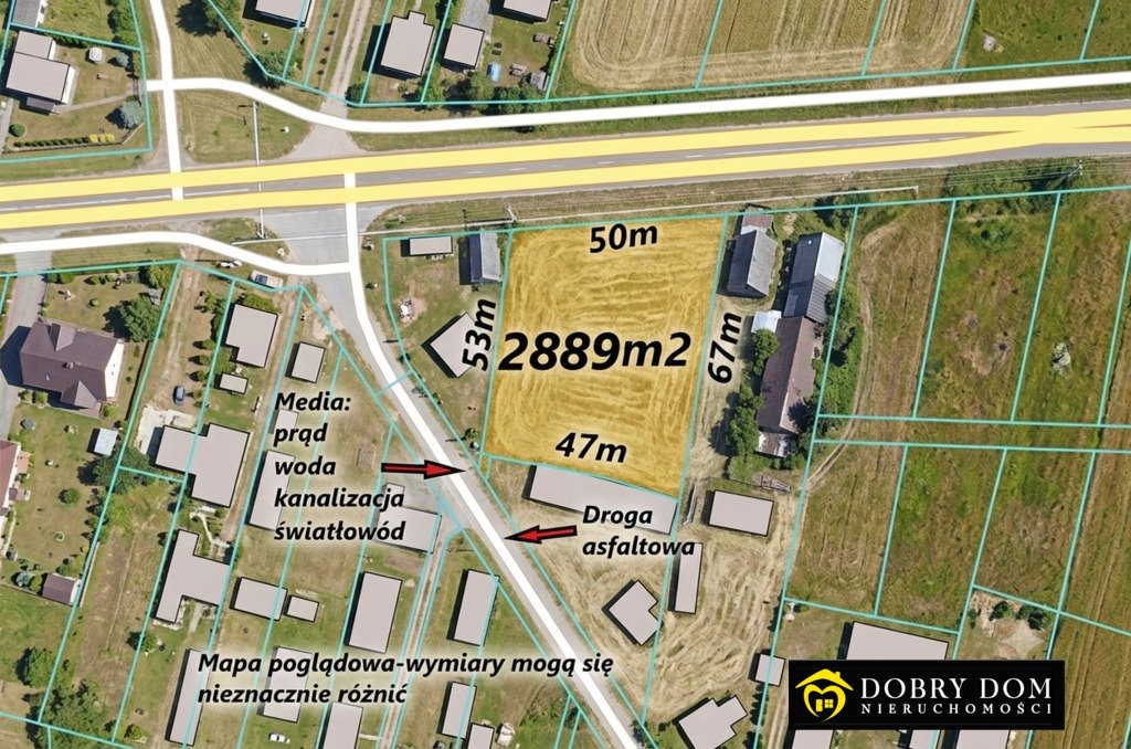 Działka 2889 m² z MPZP - podział media w Brańsku Brańsk  2 889m2 Foto 1