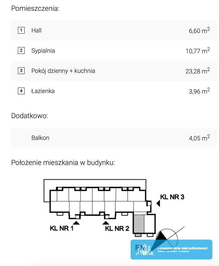 Mieszkanie dwupokojowe na sprzedaż Rzeszów, Gromskiego  45m2 Foto 4