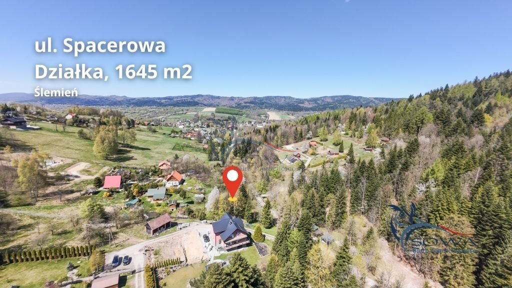 Działka budowlana 1645 m² w spokojnym Ślemieniu - zapraszam Las  1 645m2 Foto 1