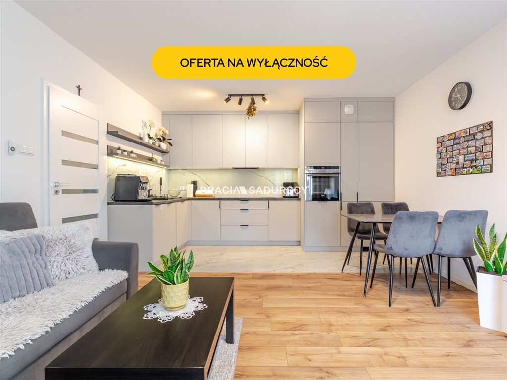 Polecam nowoczesne 2-pokojowe mieszkanie 46,15 m² z ogródkiem i garażem Kraków, Bieżanów-Prokocim, Złocień, Domagały  46m2 Foto 1