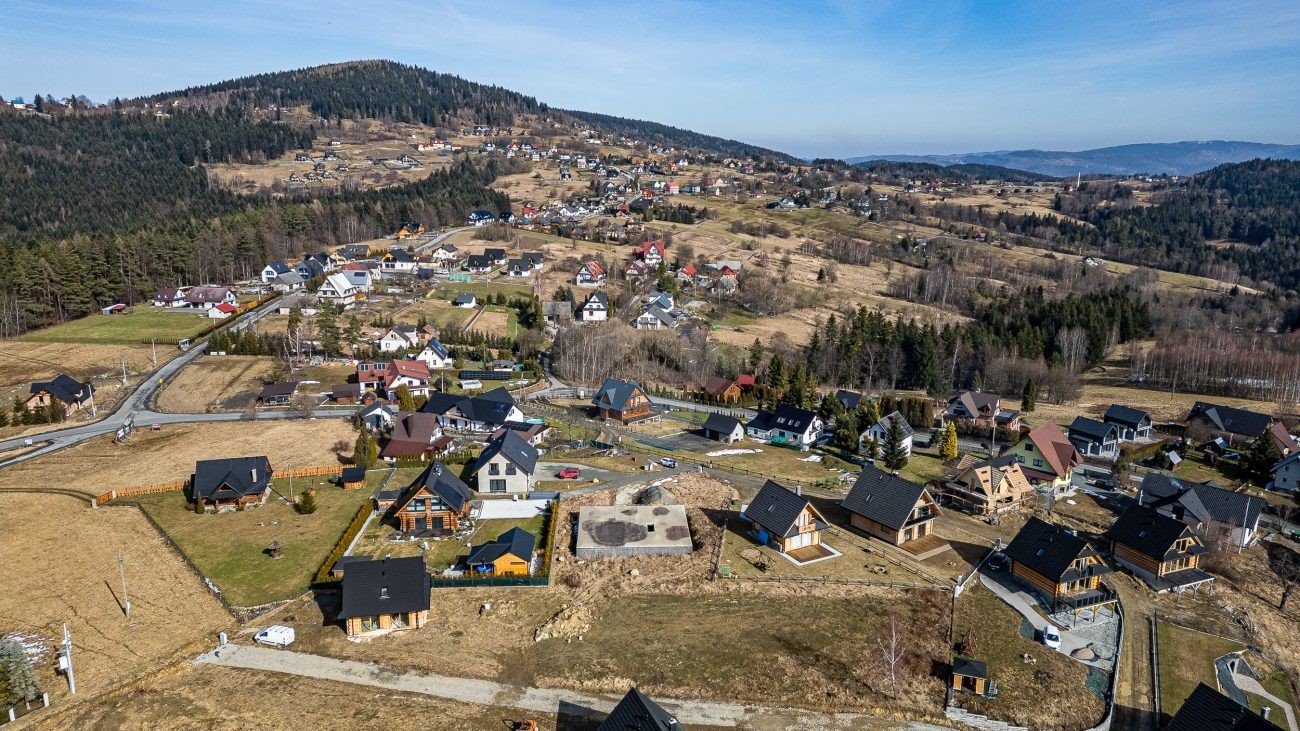 Działka w Zawoi z fundamentem i projektem domu Zawoja  1 282m2 Foto 1