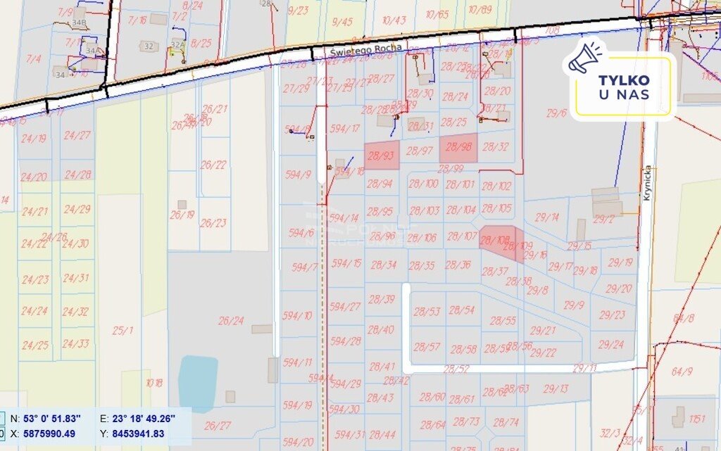 Działka budowlana na sprzedaż Zabłudów, św. Rocha  859m2 Foto 1
