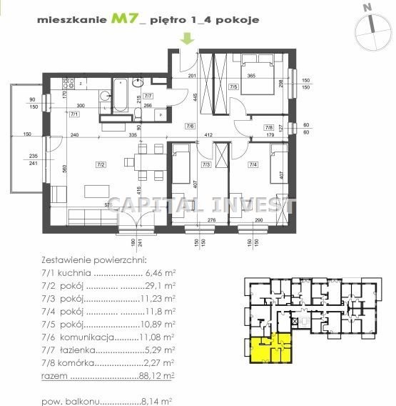 Mieszkanie czteropokojowe  na sprzedaż Zabrze  87m2 Foto 1