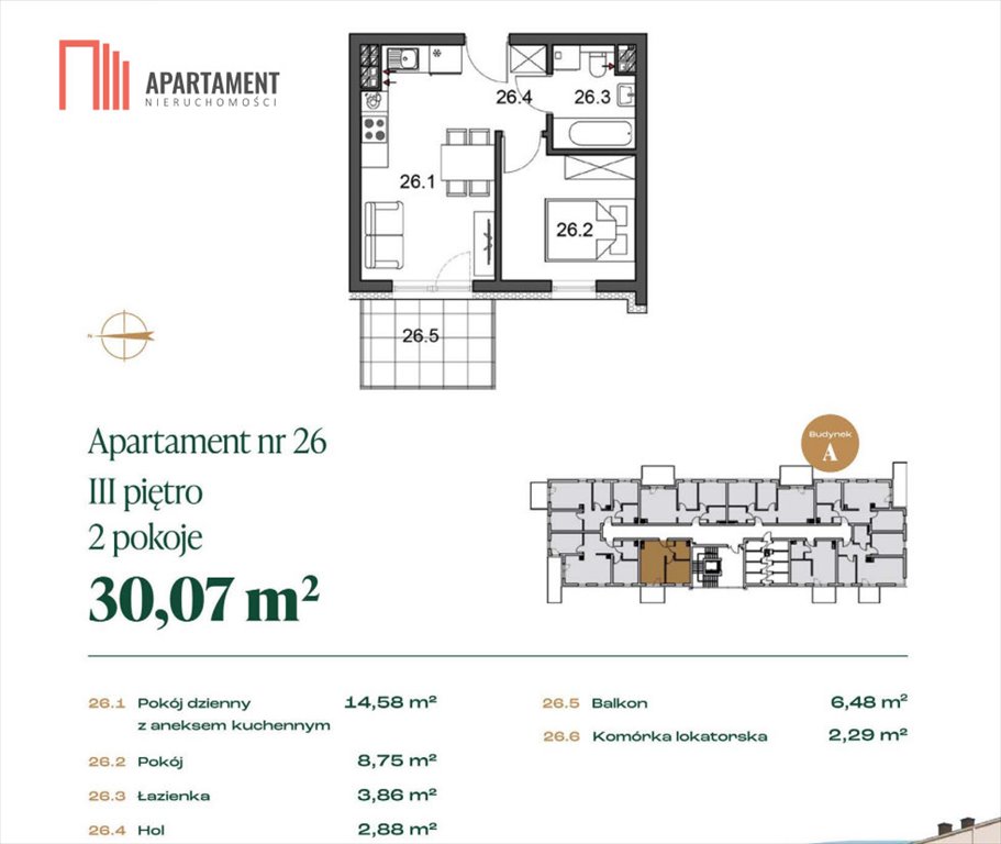 Mieszkanie dwupokojowe na sprzedaż Rypin  30m2 Foto 4