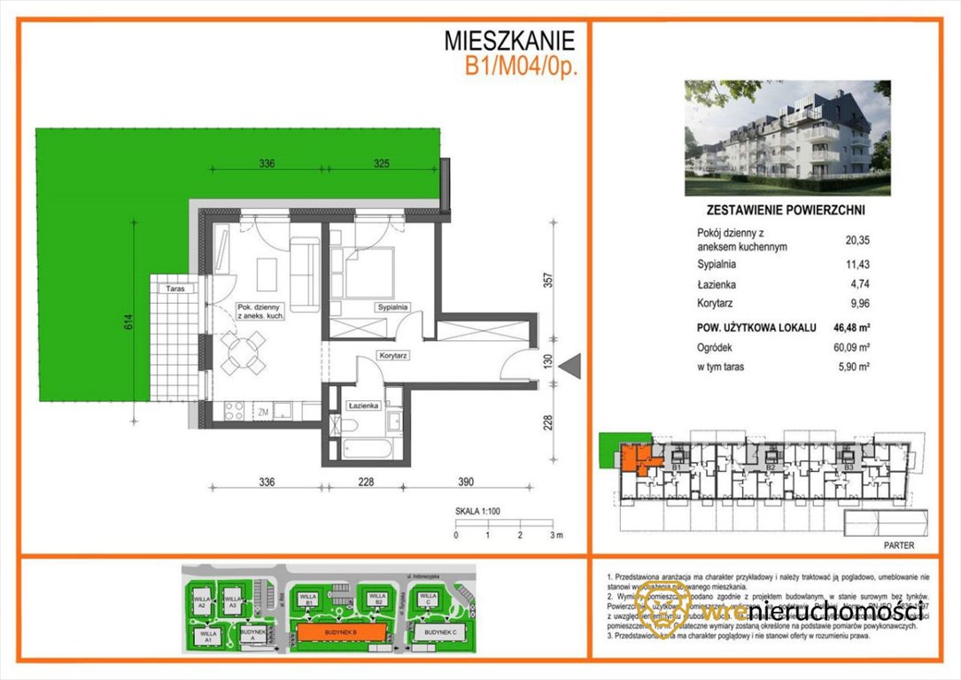 Mieszkanie dwupokojowe na sprzedaż Wrocław, Brochów, Indonezyjska  46m2 Foto 4