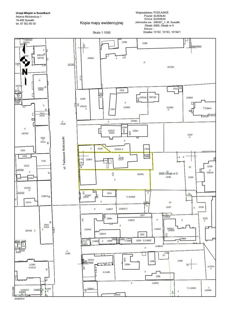 Lokal użytkowy na sprzedaż Suwałki, Tadeusza Kościuszki  2 653m2 Foto 1