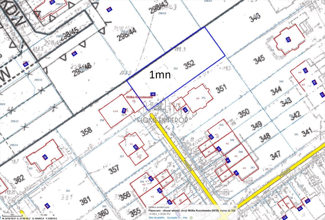 Działka budowlana na sprzedaż Wólka Kozodawska, Pogodna  900m2 Foto 1