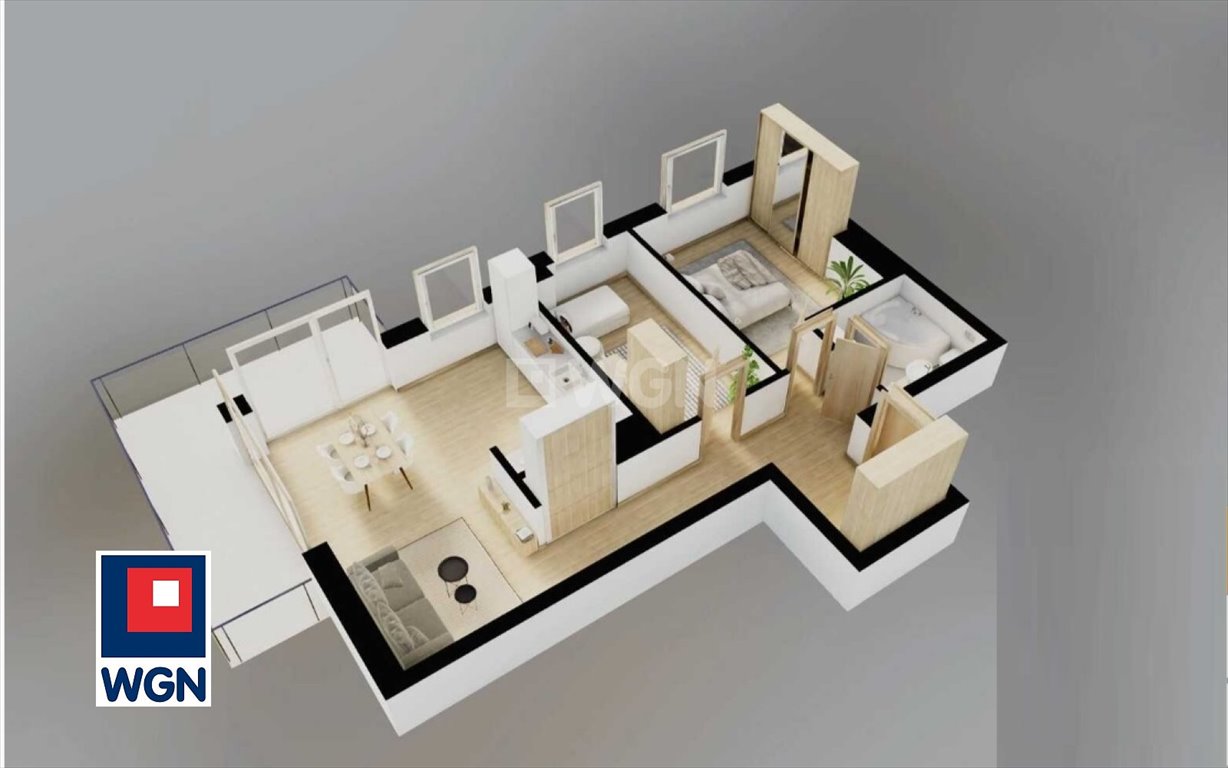 Mieszkanie trzypokojowe na sprzedaż Piotrków Trybunalski, Park Belzacki  68m2 Foto 1