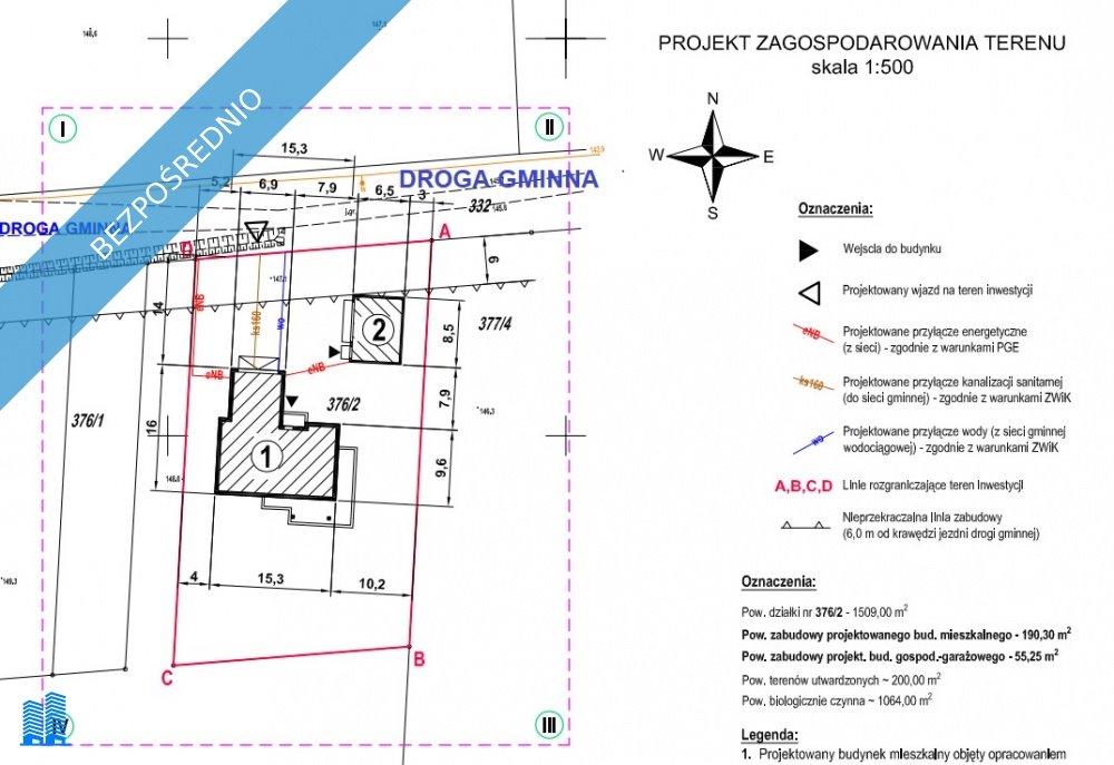 Działka budowlana na sprzedaż Drygały, Polna  1 500m2 Foto 6