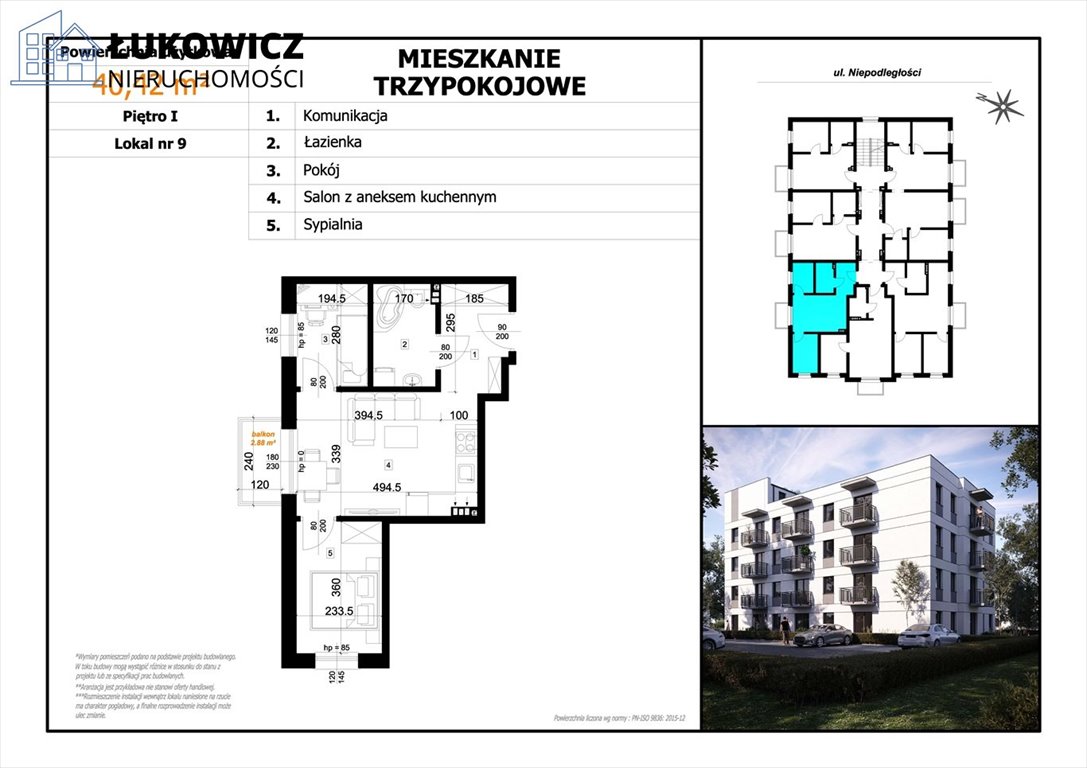 Mieszkanie trzypokojowe na sprzedaż Czechowice-Dziedzice  40m2 Foto 1