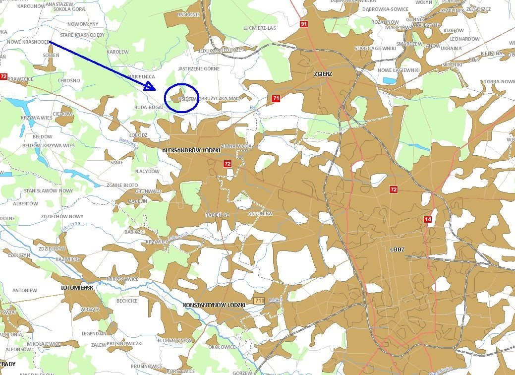 Działka budowlana 970 m² z lasem, blisko Łodzi i Aleksandrowa Księstwo  970m2 Foto 1