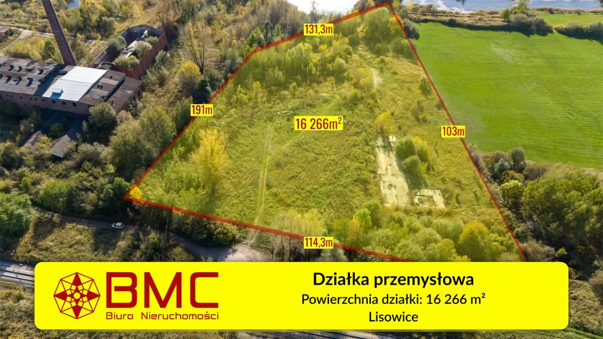Działka przemysłowa 16 266 m² w Lisowicach – inwestycja Lisowice, Cegielniana  16 266m2 Foto 1