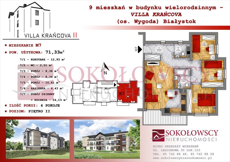 Mieszkanie czteropokojowe na sprzedaż Białystok, Wygoda, Krańcowa 71m2 Foto 1 Mieszkanie czteropokojowe na sprzedaż Białystok, Wygoda, Krańcowa 71m2 Foto 1