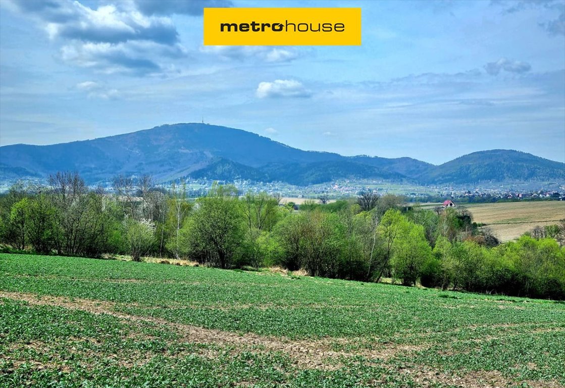 Działka budowlana 1502 m² w Pietrzykowicach - widok na góry Pietrzykowice, Szkolna  1 502m2 Foto 1