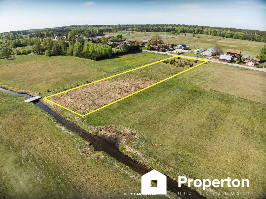 Działka 4700 m² z mediami, lasem i własnym stawem Małdaniec  4 700m2 Foto 1