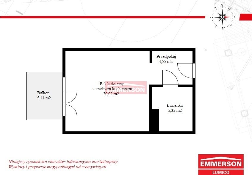 Ekskluzywny apartament 29,96 m² w sercu Krakowa z widokiem Kraków, Śródmieście  30m2 Foto 1