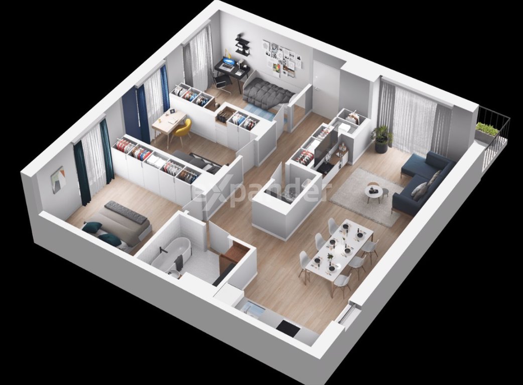 Przestronne 3-pokojowe mieszkanie z ogródkiem i 2 miejscami parkingowymi Falenty Duże, Falencka  74m2 Foto 1