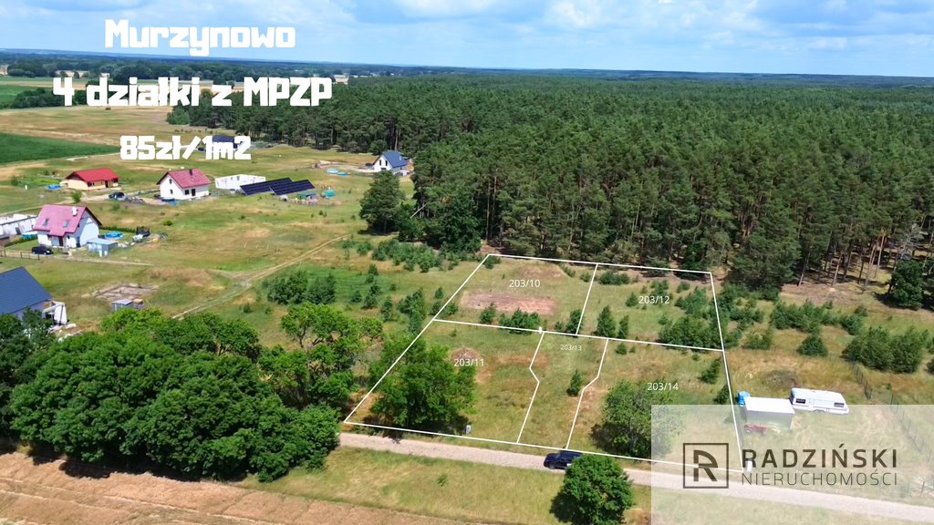 Działki budowlane z pozwoleniem i projektem domu w Murzynowie Murzynowo  3 580m2 Foto 1