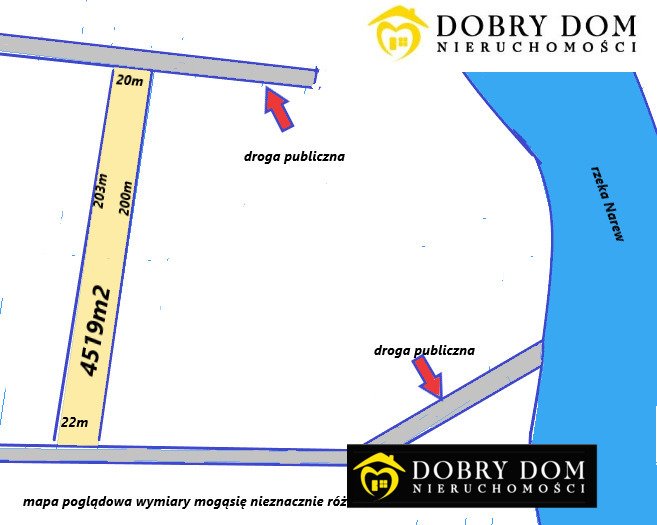 Działka 4519 m² z dostępem do rzeki Narew, atrakcyjna lokalizacja Złotoria  4 519m2 Foto 1