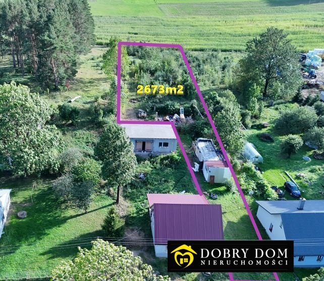 Działka 2673 m² z budynkiem i mediami w Jałówce Jałówka  2 673m2 Foto 1