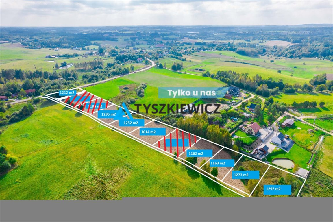 Działki budowlane w Nowej Wsi Przywidzka – 1162 m², media, MPZP Nowa Wieś Przywidzka, Piastowska  1 162m2 Foto 1