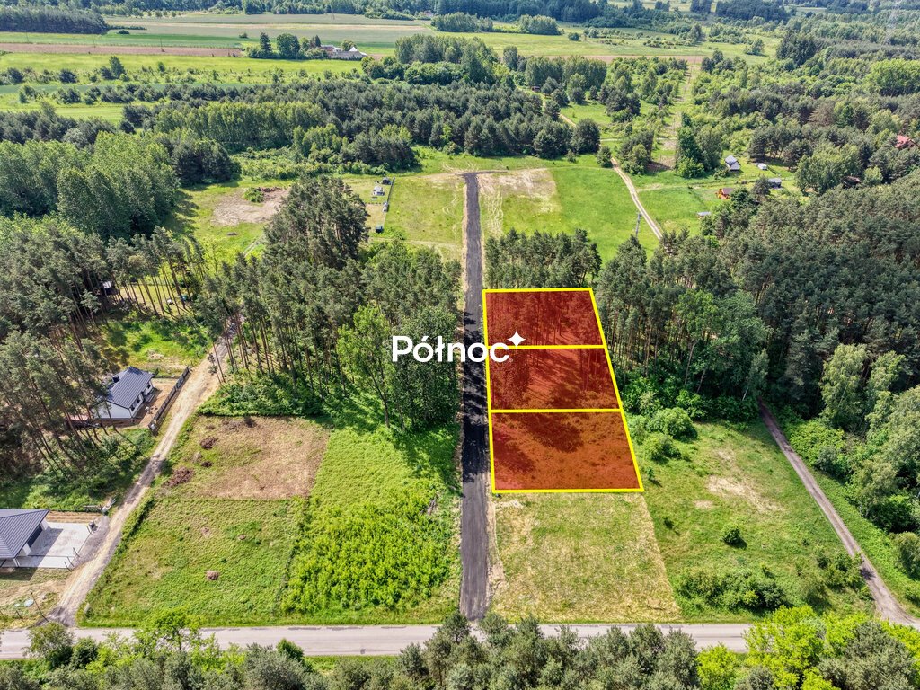 Na sprzedaż działki budowlane w Przybynowie z mediami i lasem Przybynów  910m2 Foto 1