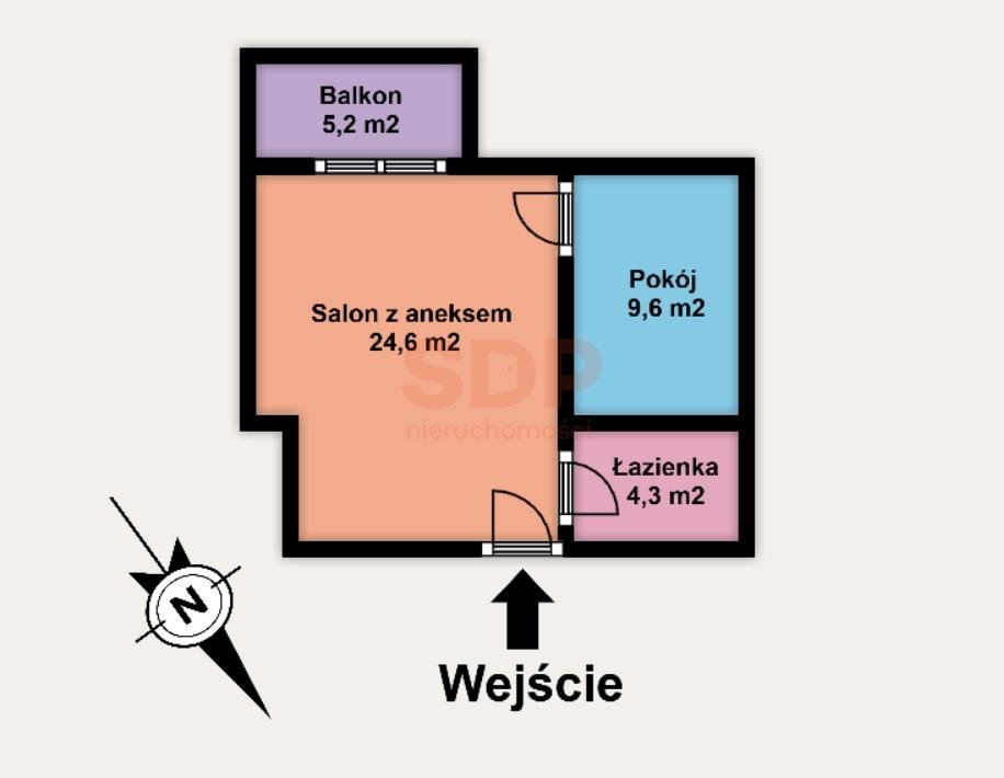 Mieszkanie dwupokojowe na sprzedaż Łódź, Górna, Jachowicza Stanisława  39m2 Foto 5