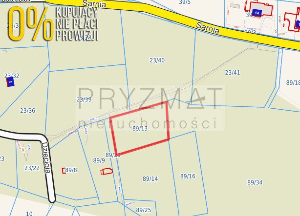 Działka 1212 m² z lasem, pod zabudowę w Cielechowiznie. Cielechowizna  1 212m2 Foto 1