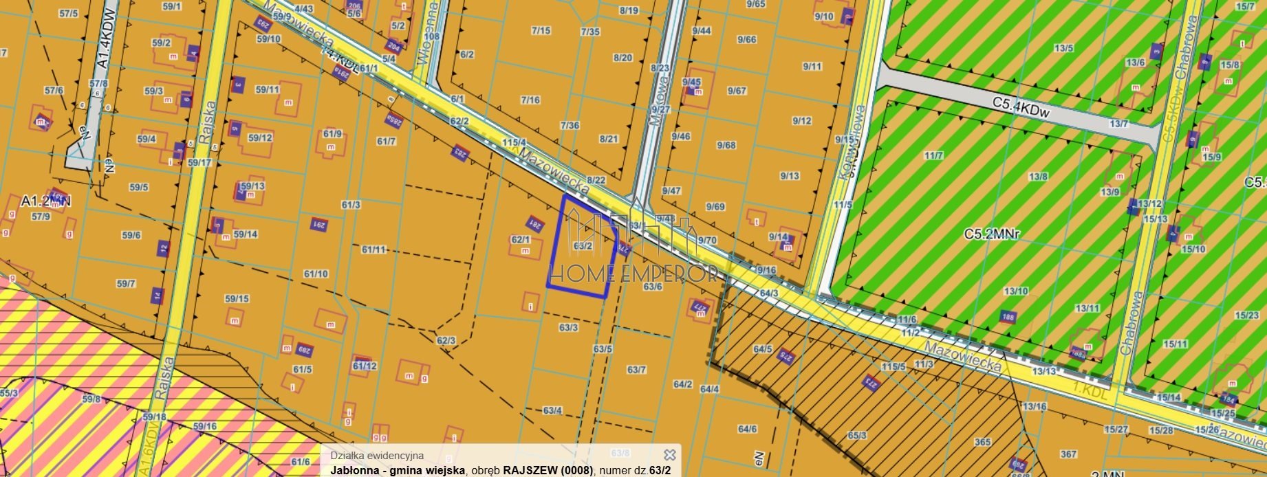 Działka budowlana na sprzedaż Rajszew, Mazowiecka  1 000m2 Foto 1