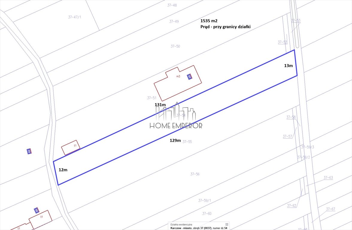 Działka 1535 m² z mediami, bez planu, w okolicy zabudowa Karczew, Kwiatowa  1 535m2 Foto 1