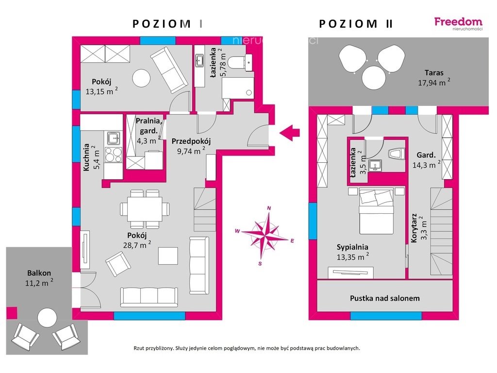 Mieszkanie trzypokojowe na sprzedaż Gdynia, Witomino, Chwarznieńska  104m2 Foto 16