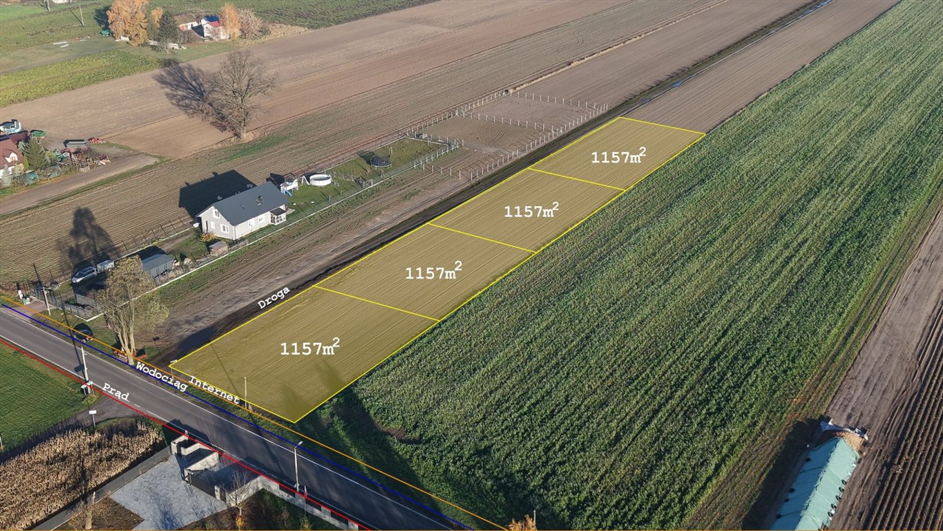 Działka 1157 m² z mediami, spokojna okolica, Czarnów Czarnów-Towarzystwo  1 157m2 Foto 1