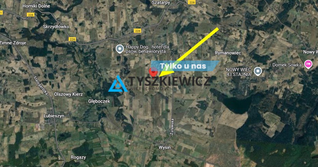 Działka w Wysinie z wodociągiem i stawem, 1337 m2 Wysin  1 337m2 Foto 1