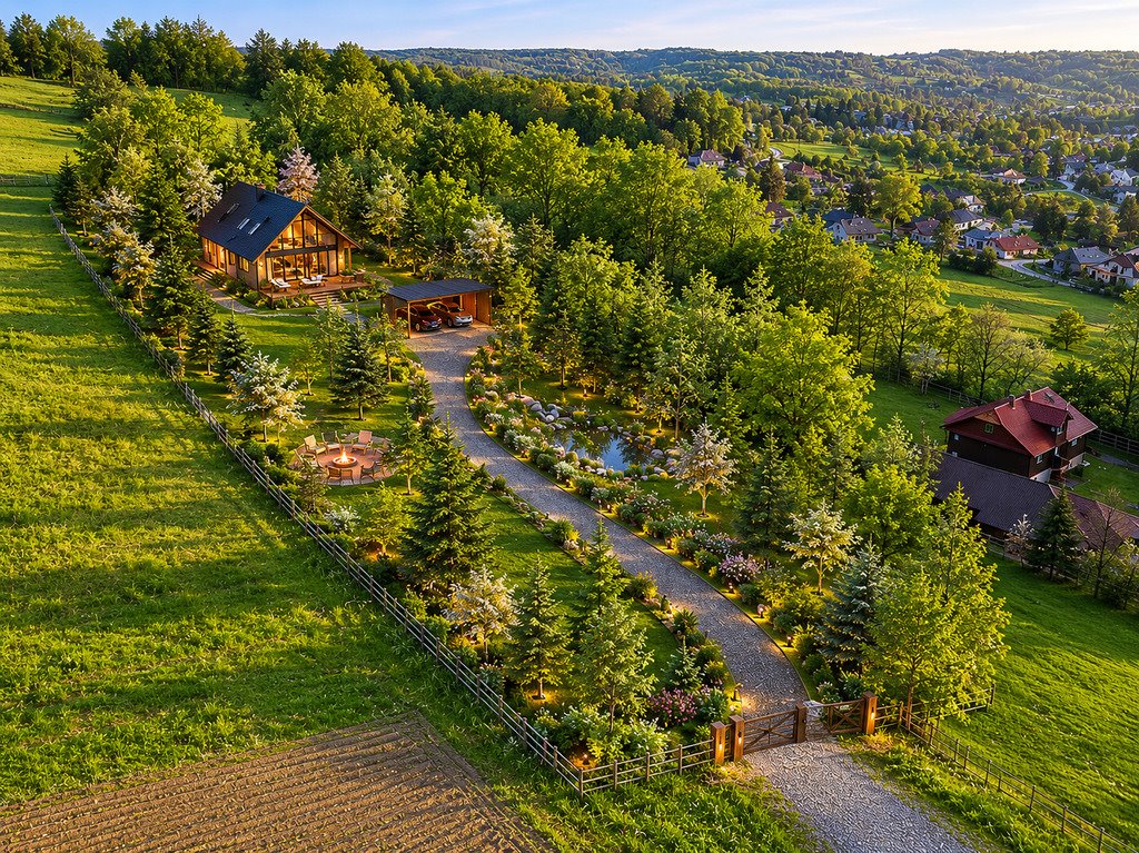 Widokowa działka budowlana 28 arów w Lubenii z warunkami zabudowy Lubenia  2 800m2 Foto 1