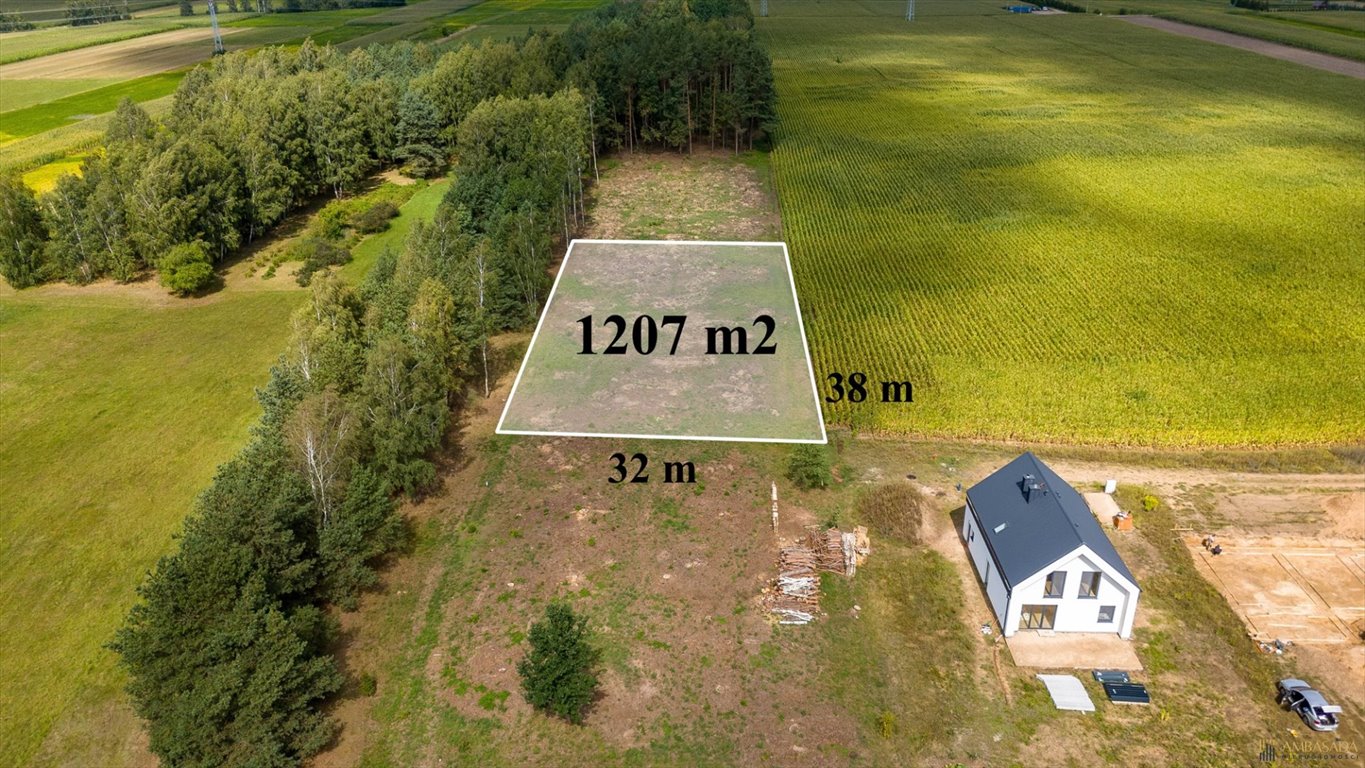 Polecam działkę 1207 m² z WZ w Pomigaczach, spokojna okolica Pomigacze  1 207m2 Foto 1