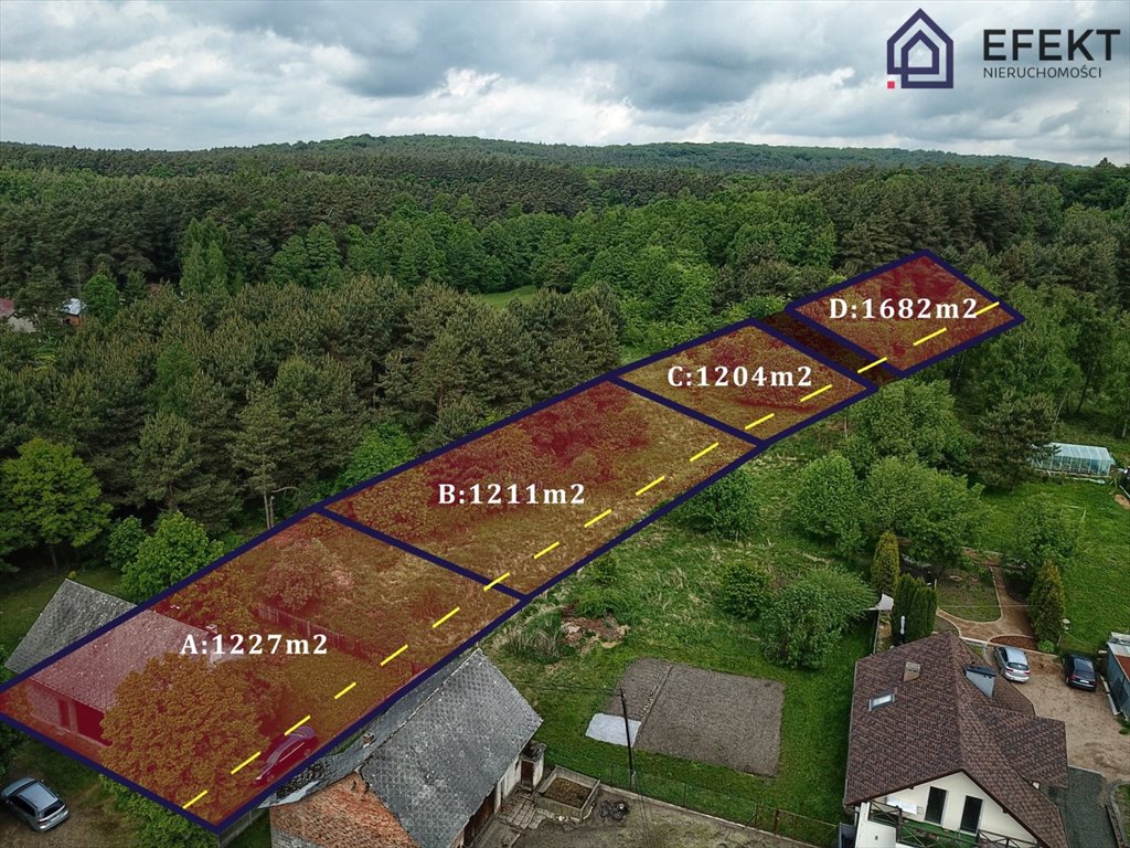 Do sprzedania działki budowlane w Frywałdzie - 1204-1682 m² Frywałd  1 211m2 Foto 1
