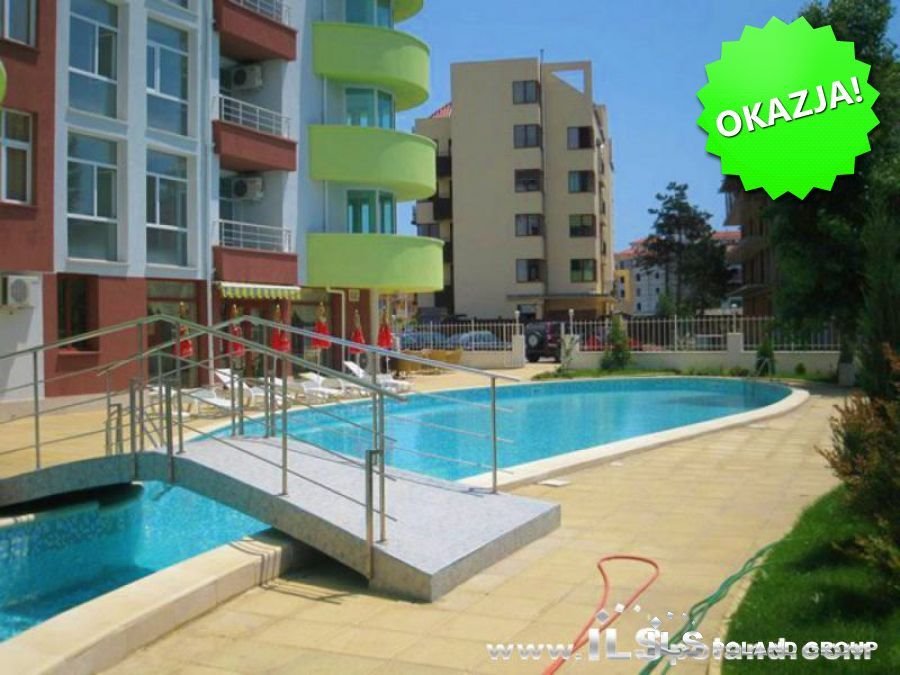 Polecam przestronny apartament 46 m² z basenem i wyposażeniem Bułgaria, Słoneczny Brzeg Pirop City, PIROP CITY  46m2 Foto 1