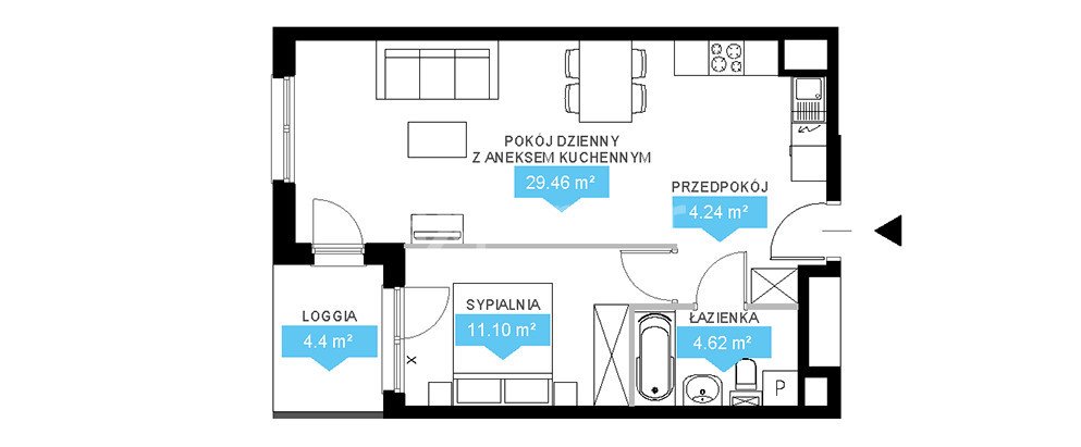 Mieszkanie dwupokojowe na sprzedaż Poznań, Jeżyce, Klemensa Janickiego  49m2 Foto 4