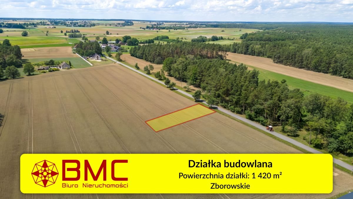 Działka budowlana 1420 m² w Zborowskim – idealna pod dom! Zborowskie, Dolna  1 420m2 Foto 1