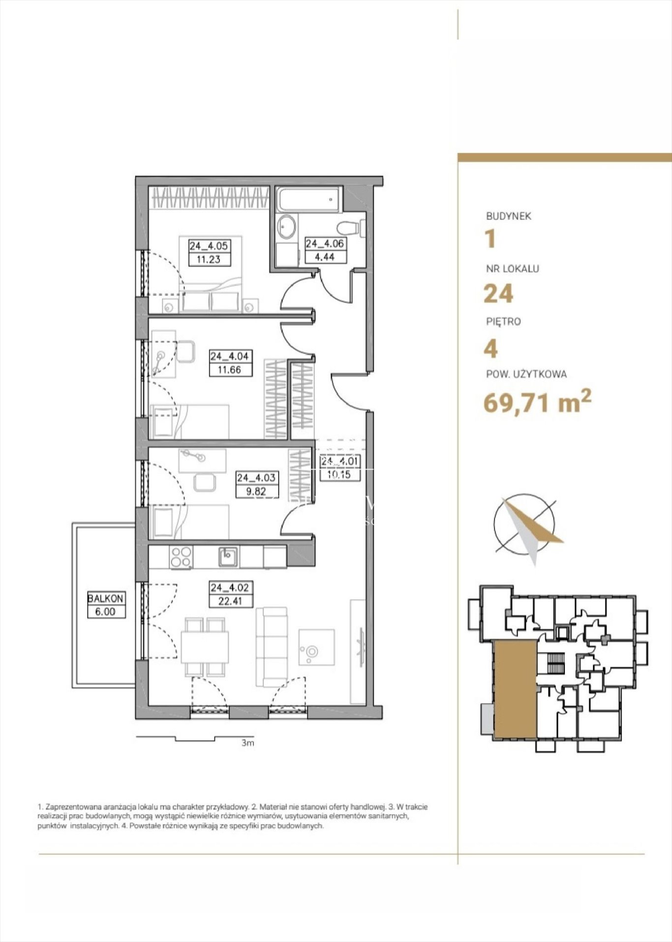 Mieszkanie czteropokojowe  na sprzedaż Rumia  70m2 Foto 1