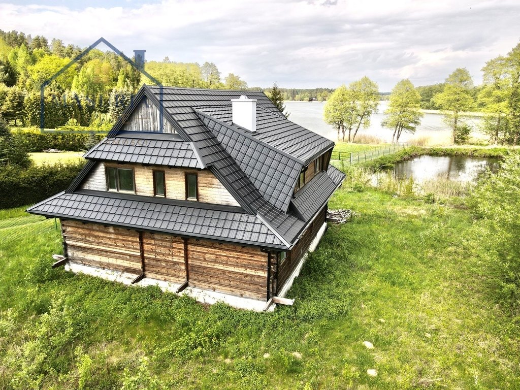 Urokliwy dom z bali nad jeziorem Narie - 120 m2. Bogaczewo  120m2 Foto 1