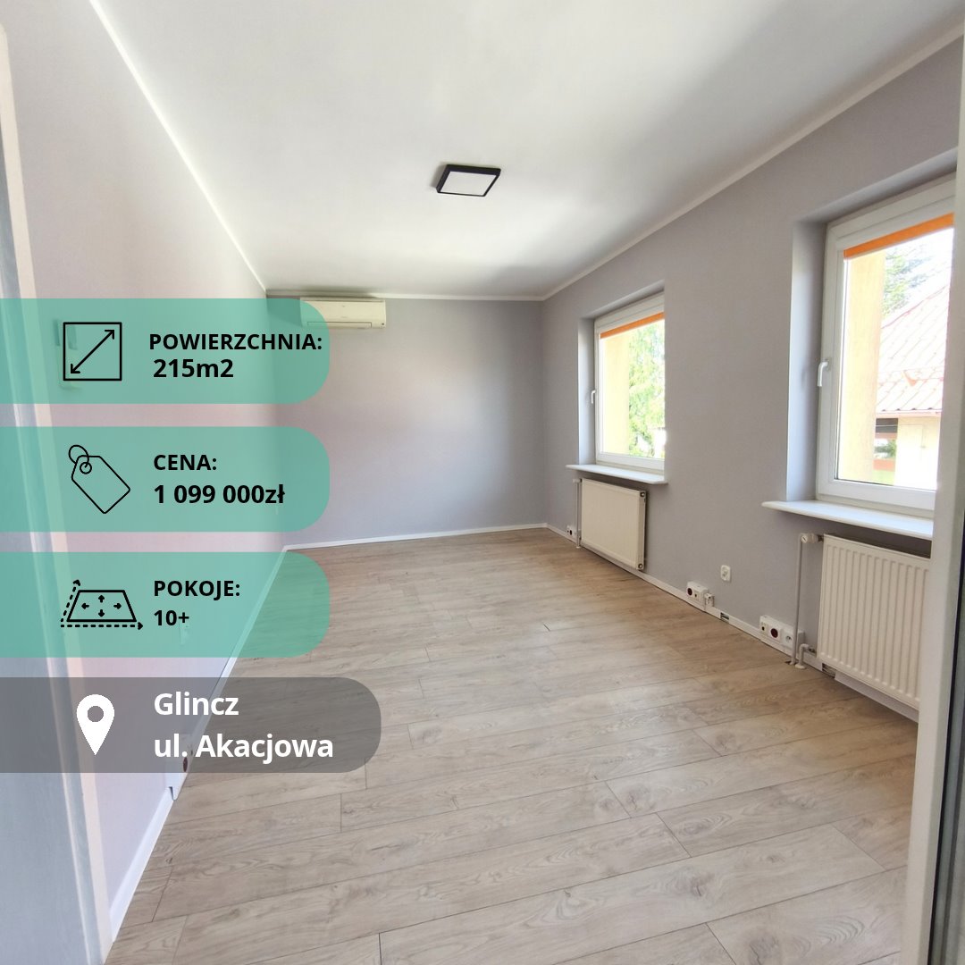 Gotowy budynek pod wynajem lub biura – 215 m² w Glincz Glincz, Akacjowa  215m2 Foto 1