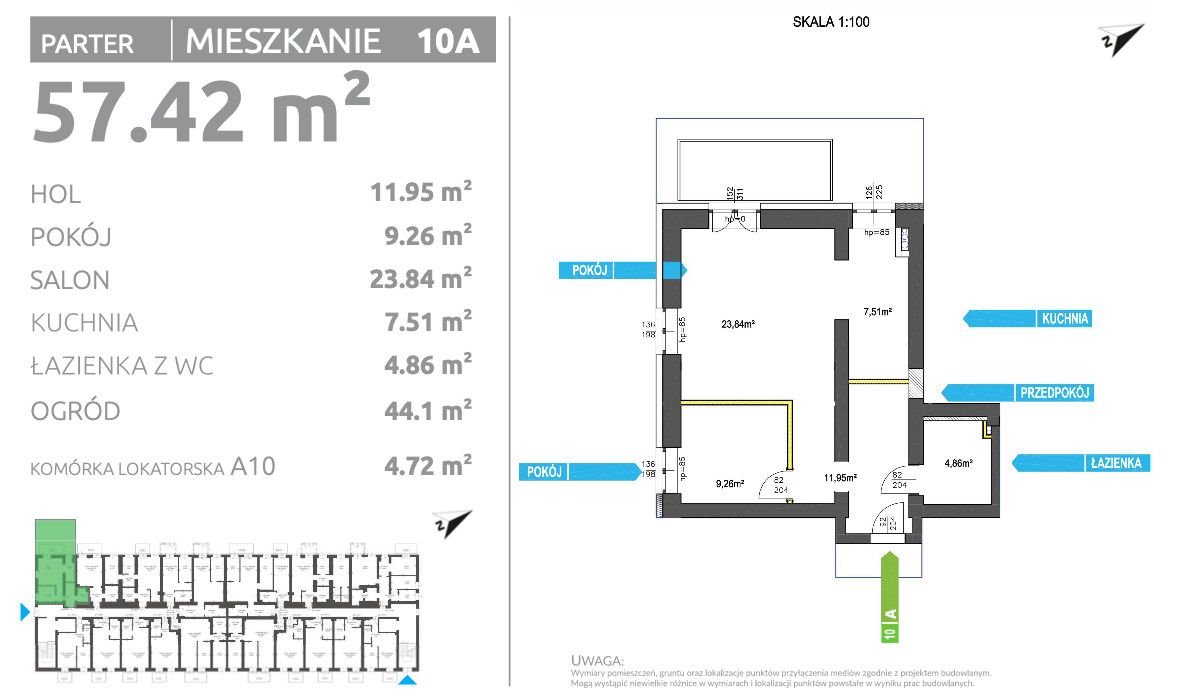 Mieszkanie dwupokojowe na sprzedaż Tarnowskie Góry, Adama Mickiewicza  57m2 Foto 3