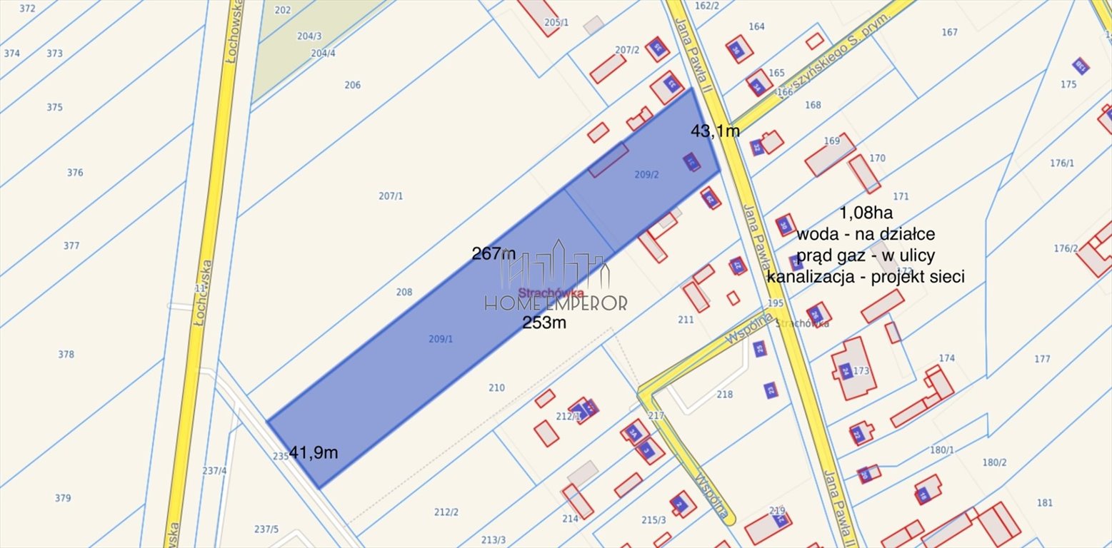 Działka budowlana na sprzedaż Strachówka, Jana Pawła II  10 800m2 Foto 1