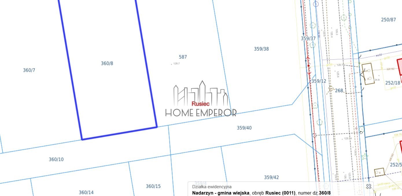 Działka budowlana na sprzedaż Rusiec, Główna  950m2 Foto 3