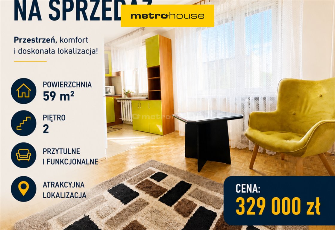 Przestronne 3-pokoje z balkonem i piwnicą (59 m²) w centrum Jasła Jasło  59m2 Foto 1